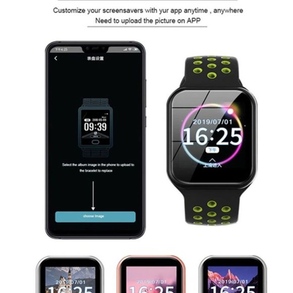 Smart Watch-Silver Watch w/White and Black Band - Picture 10 of 10